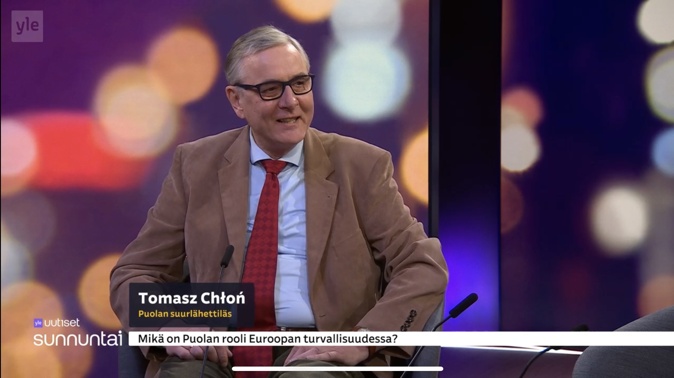 Tomasz Chlon on YLE TV1 - Screenshot